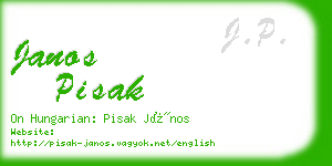 janos pisak business card